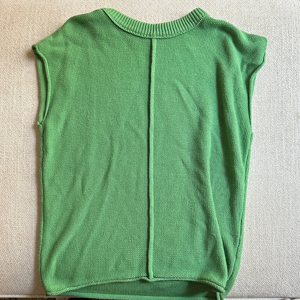 Green Sleeveless Knit Top (Worn Once)